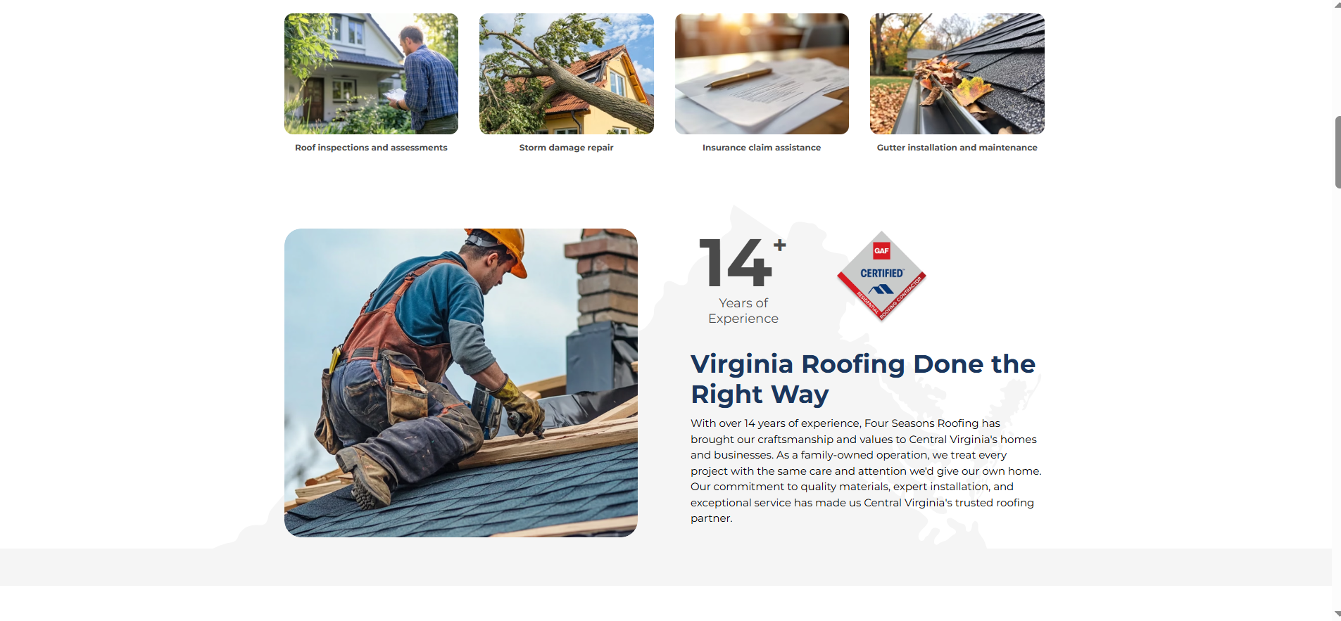 Construction worker installing roofing materials on a residential roof, showcasing craftsmanship and expertise in roofing services.