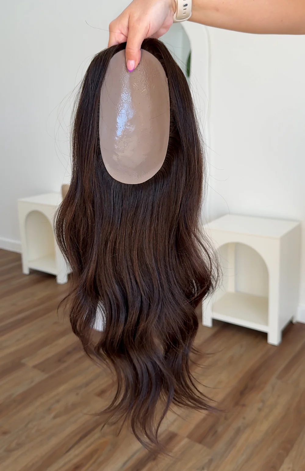 Skalp360 custom hair system detail, real human hair