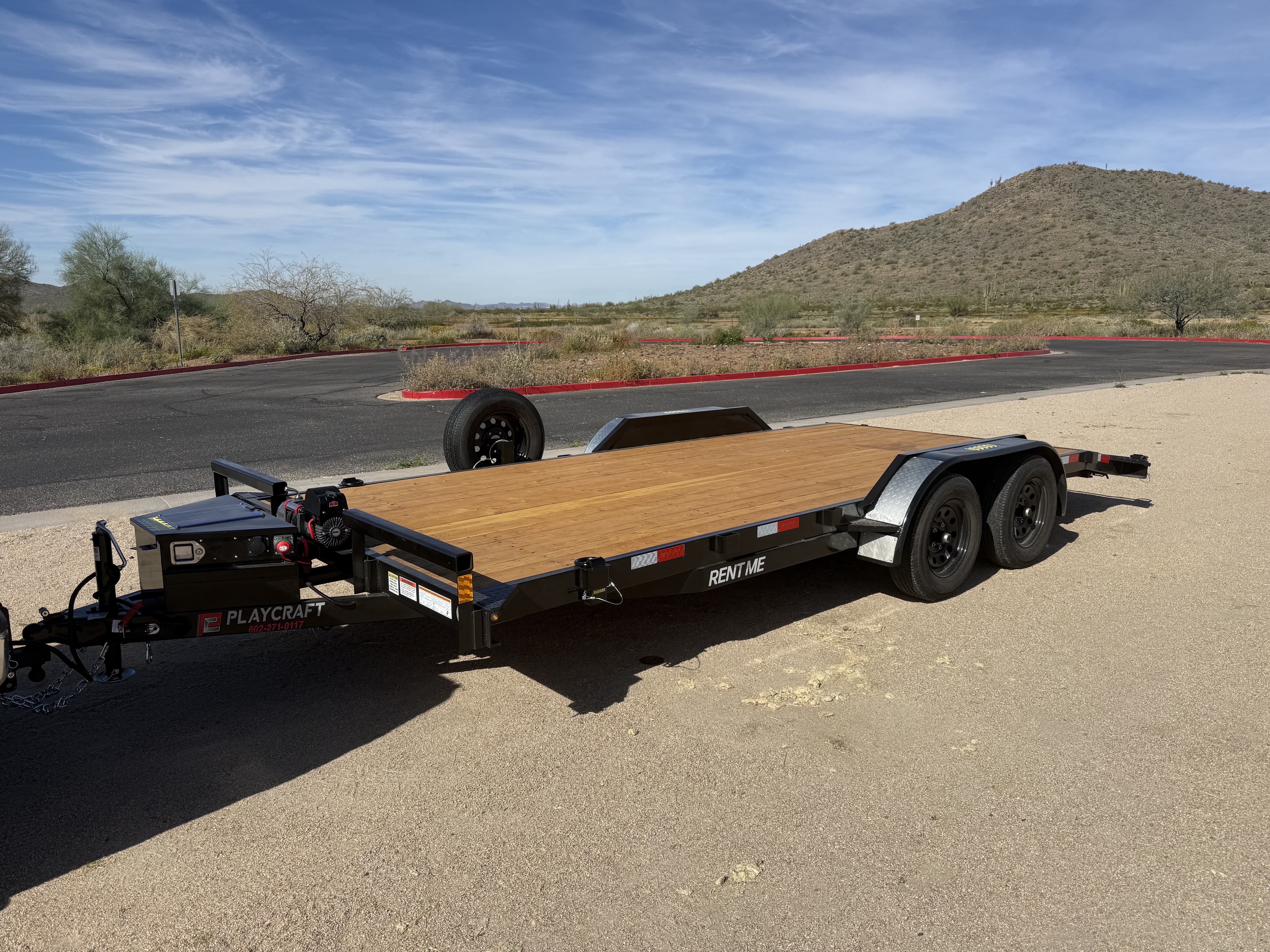 Car hauler trailer rental at Jaybares Trailer Rentals in Phoenix, AZ