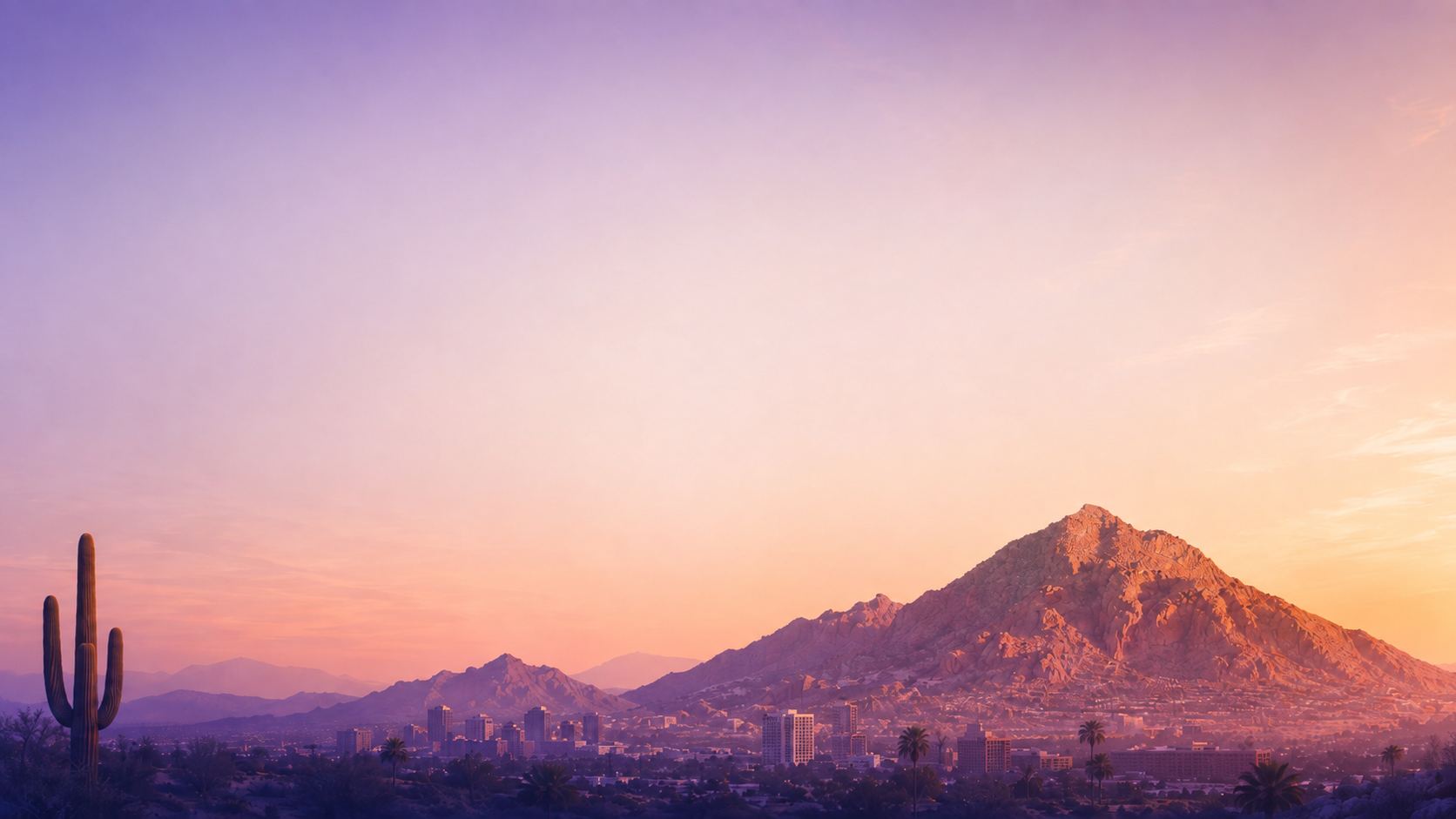 Camelback Mountain at sunset, Phoenix, Arizona