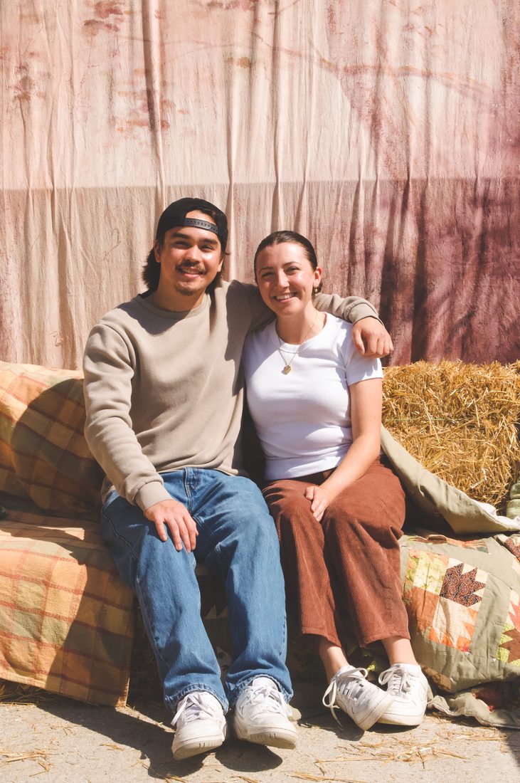 A young couple at the fall kick off