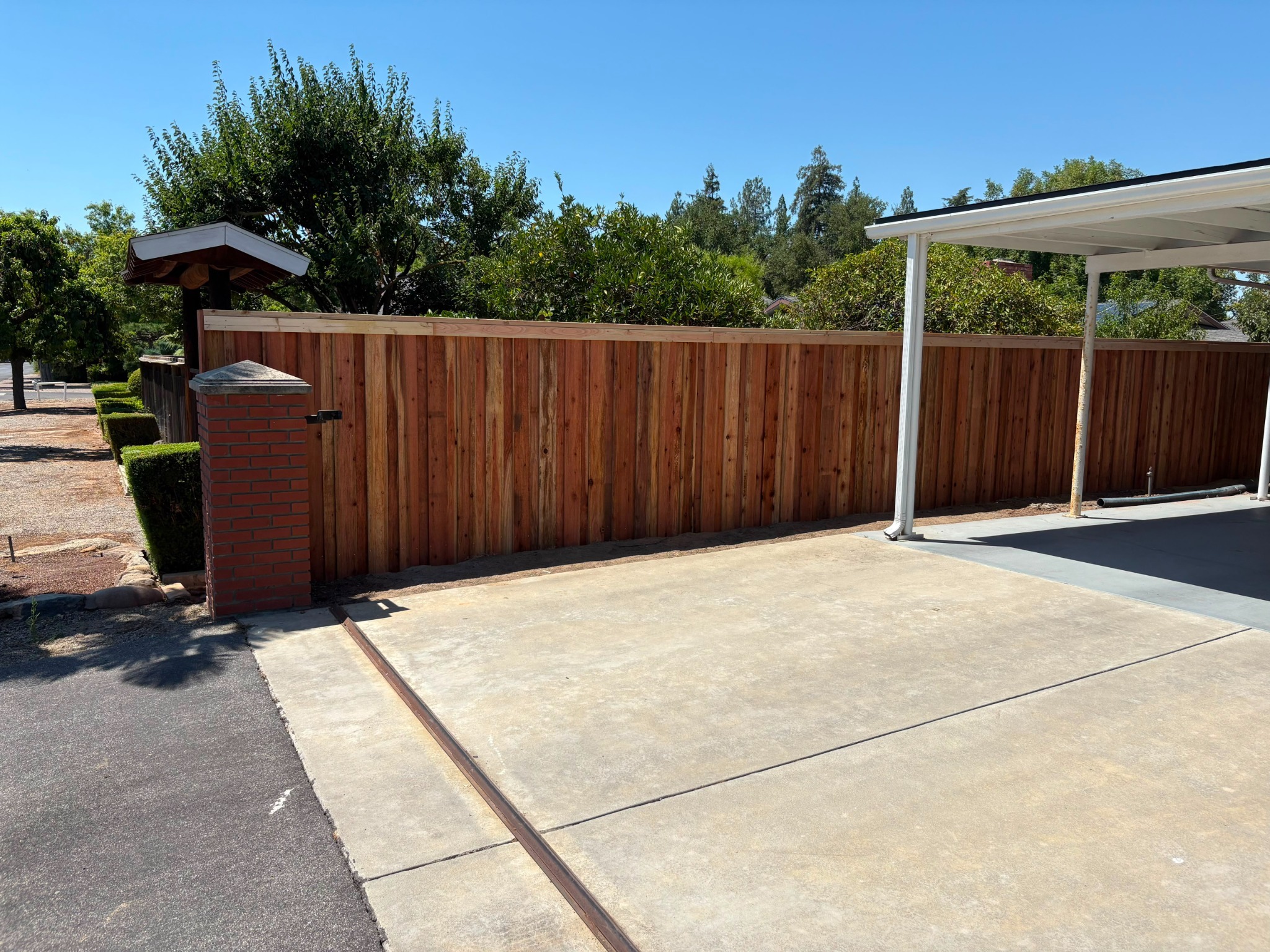 Privacy fence installation in Clovis by AP Fence