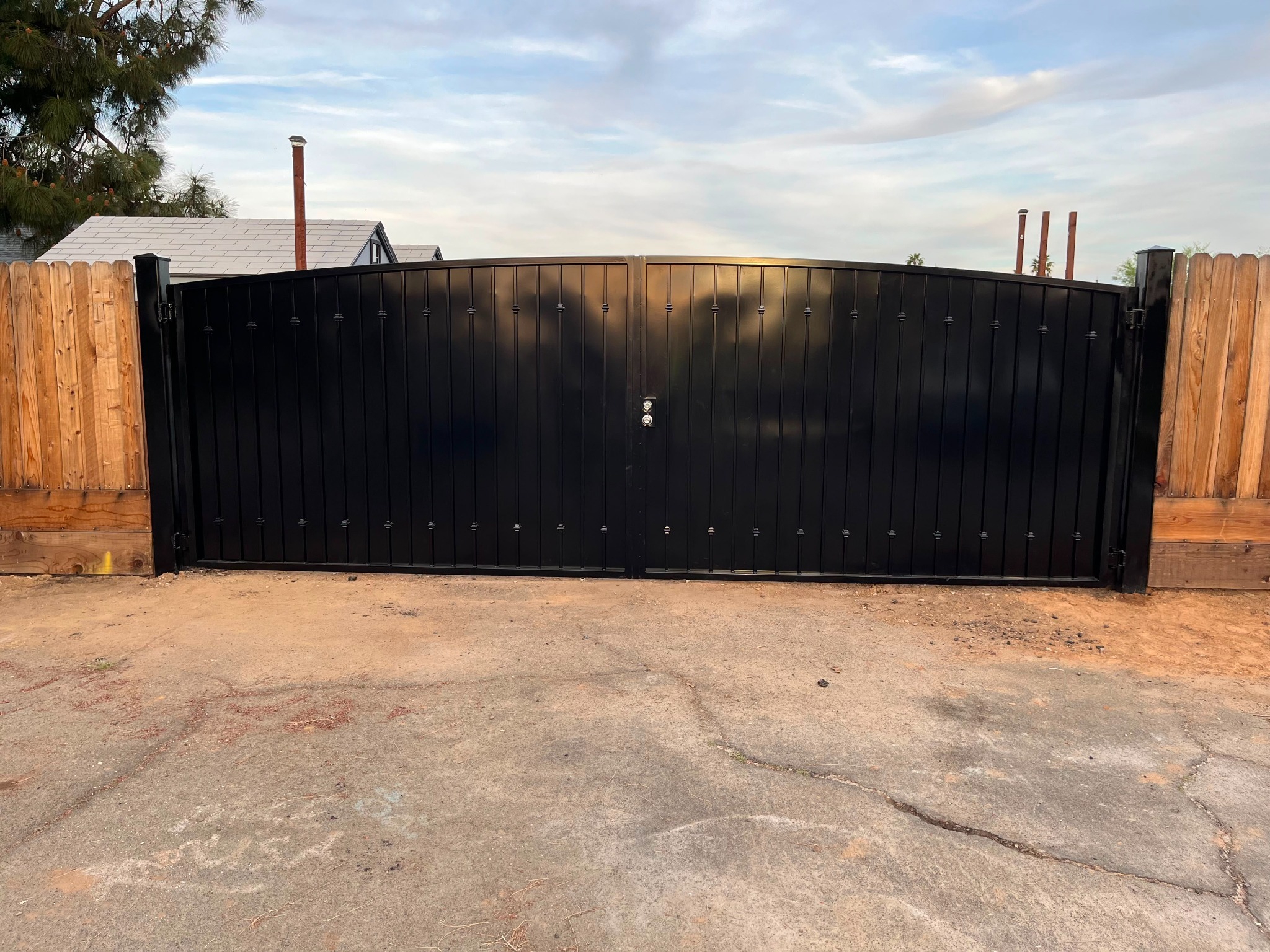 Commercial gate installation by AP Fence