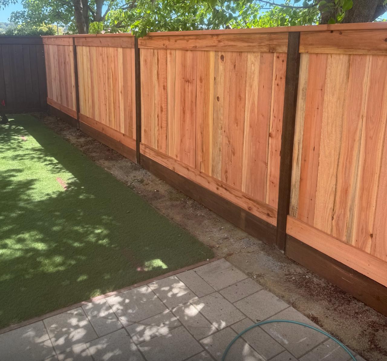 Wood fence installation in Fresno by AP Fence