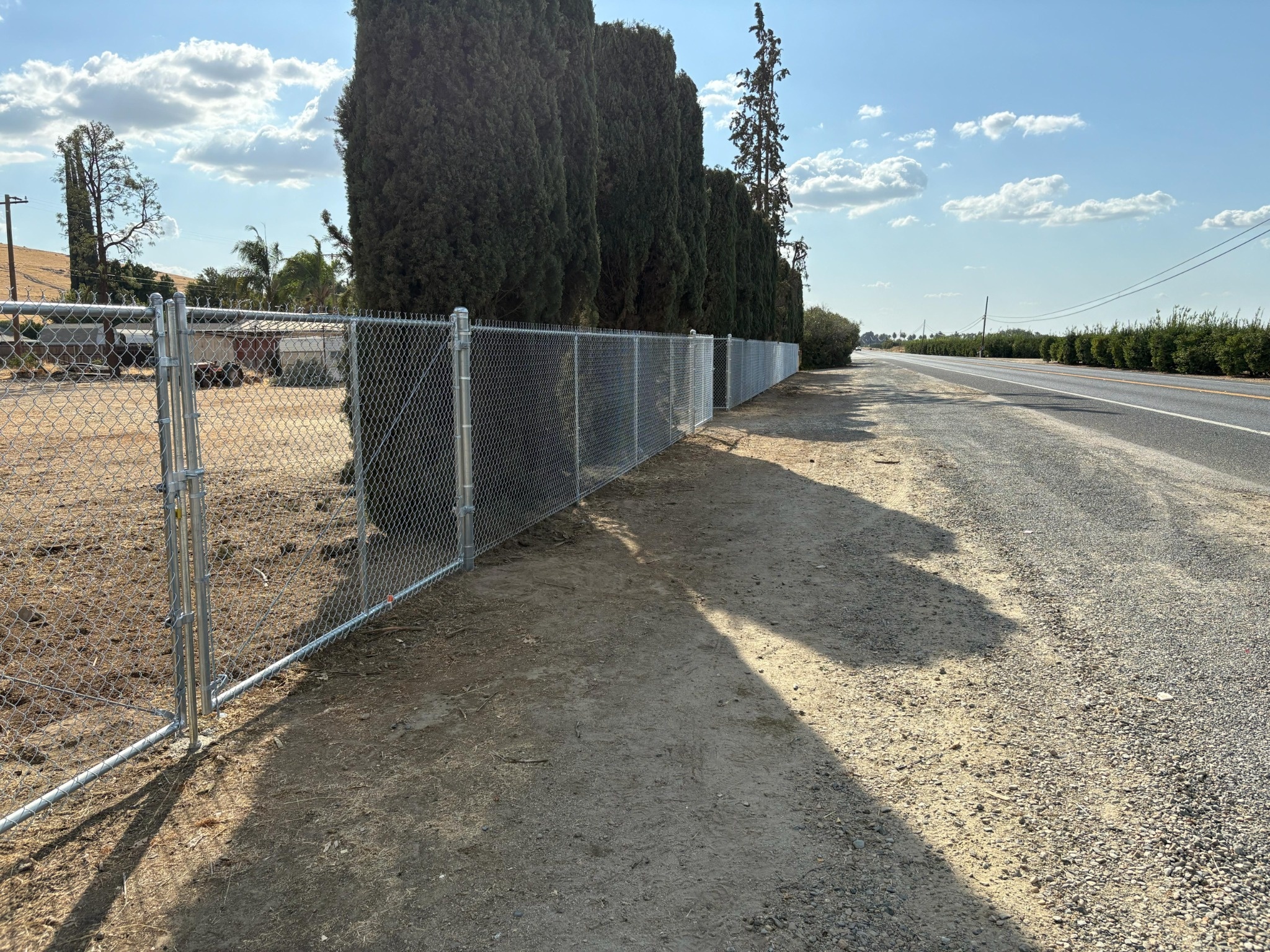 AP Fence chain link fence and gate project in Visalia California