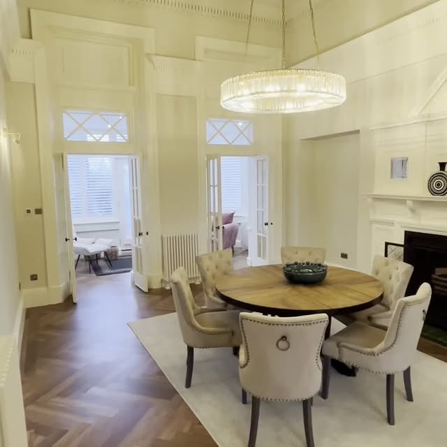 Bright completed kitchen and dining room transformation