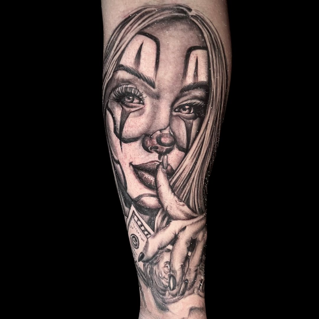 Portrait realism tattoo by 5 Venoms Custom Tattoo