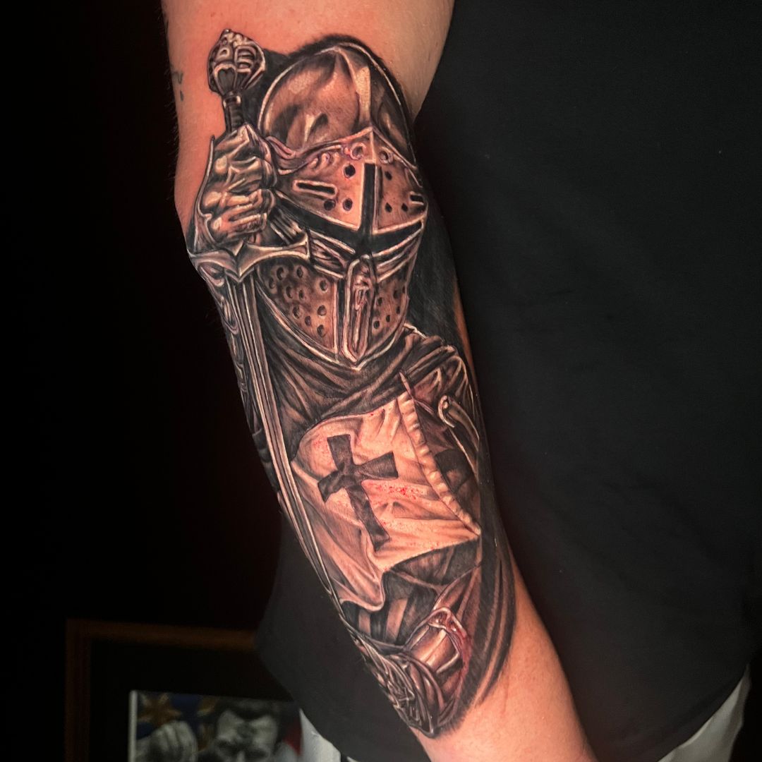 Color tattoo sleeve by 5 Venoms Custom Tattoo