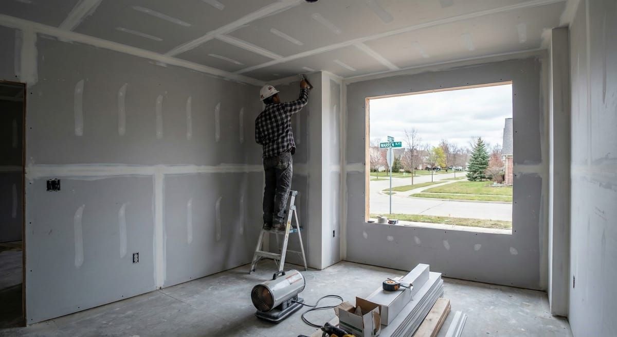 Clean organized commercial site with professional crew