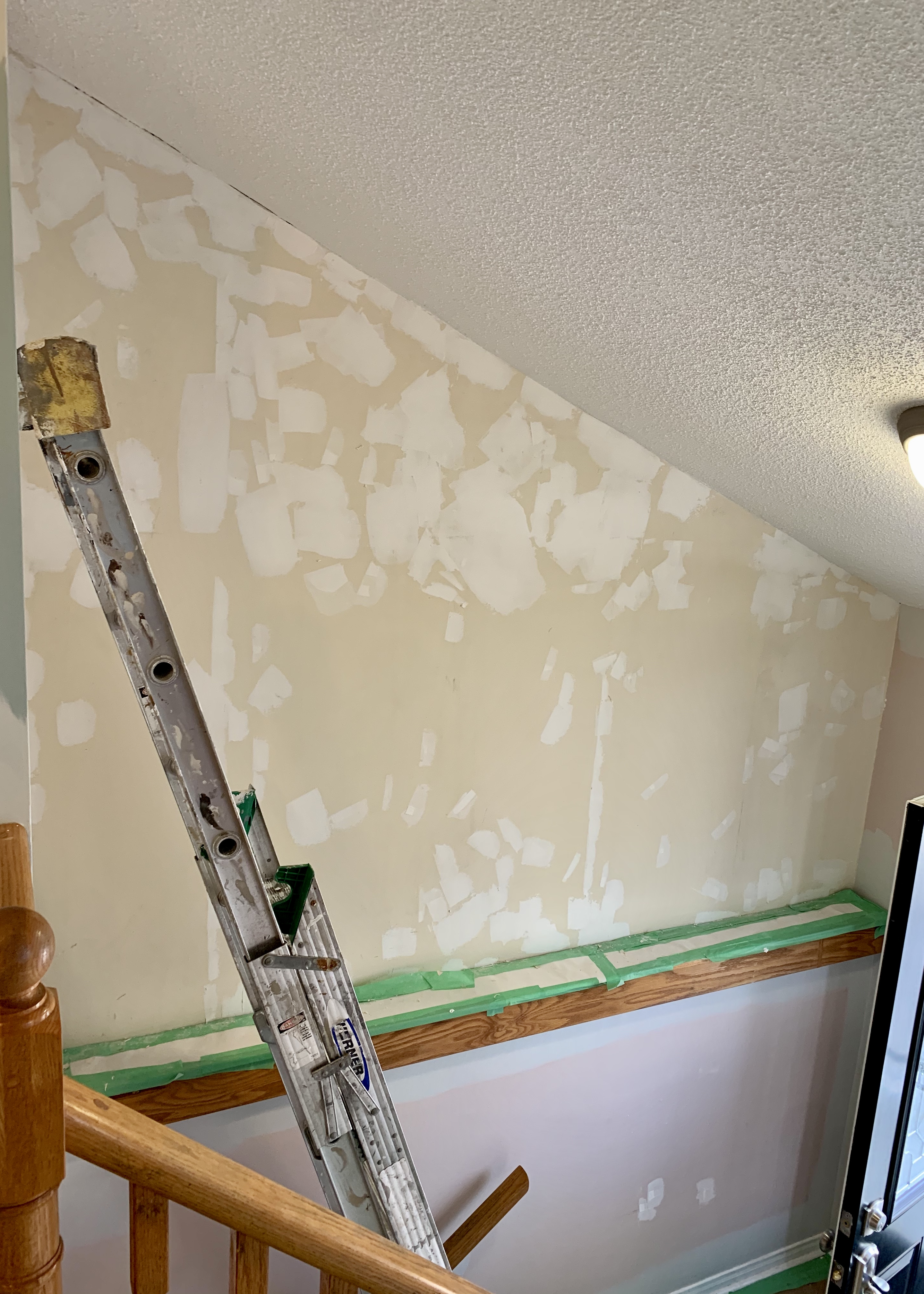 Wallpaper removal in progress — Durham Region