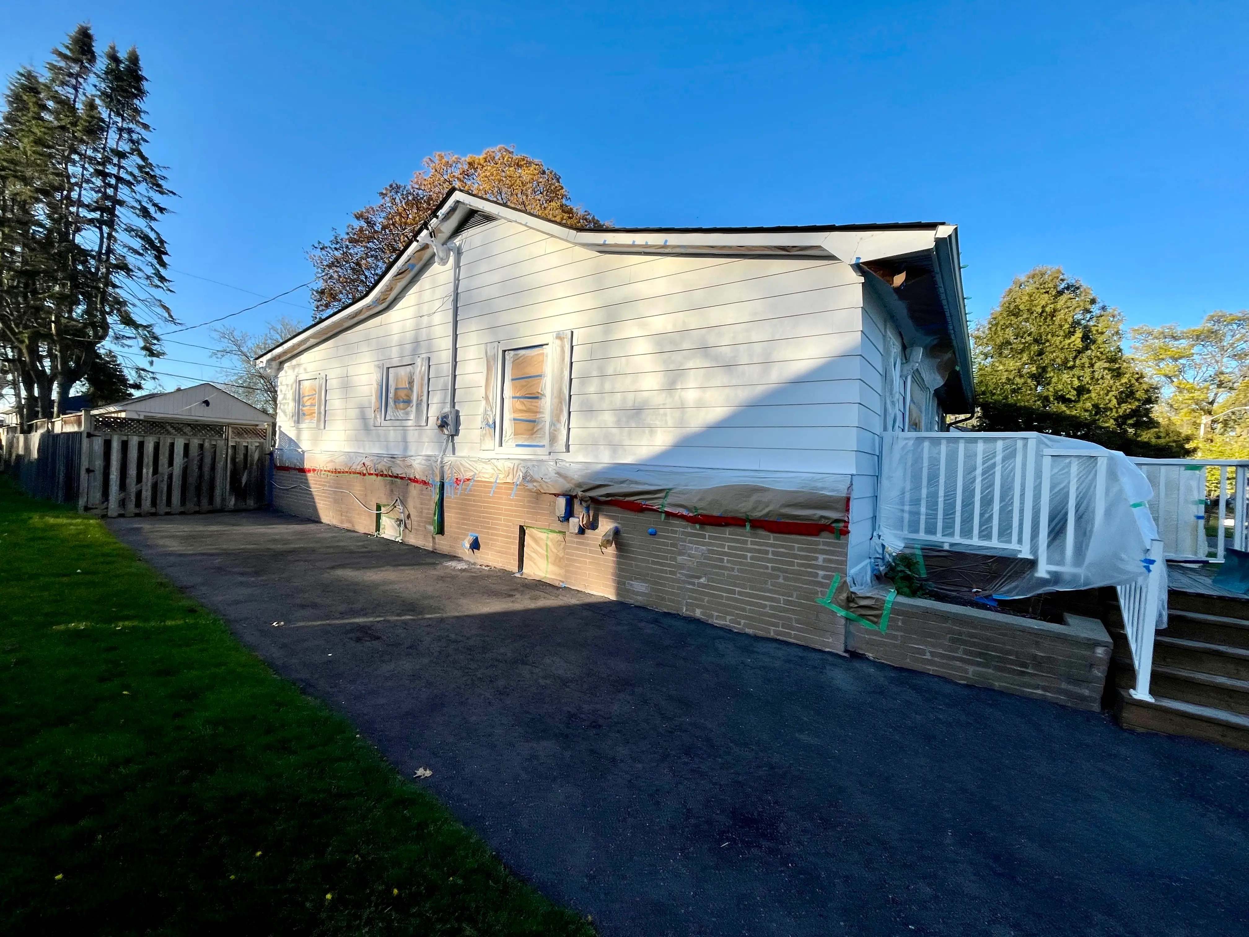 Before brick staining — Ajax home by Altona Painting