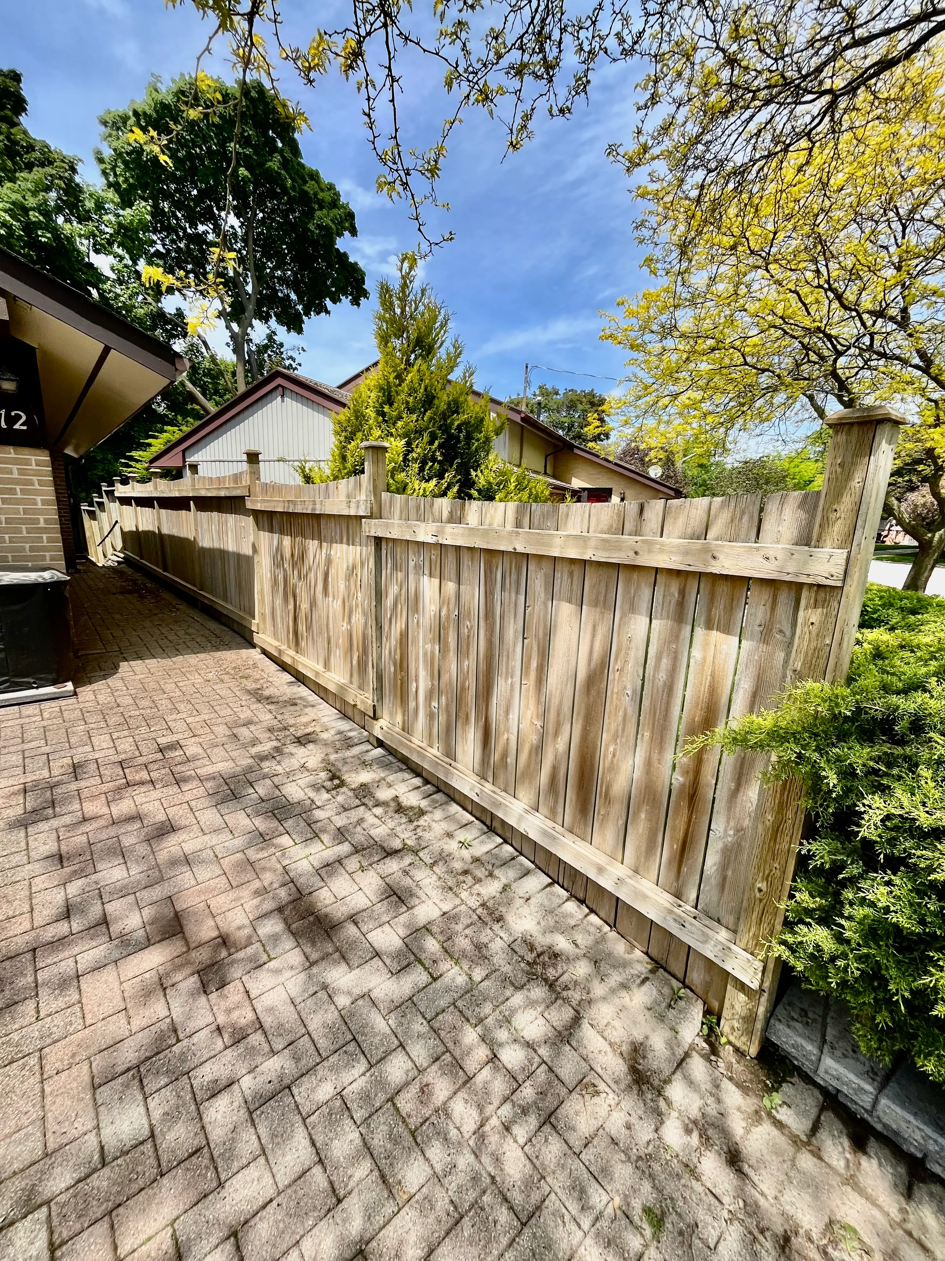 Fence and interlocking power washing in Whitby Durham Region by Altona Painting