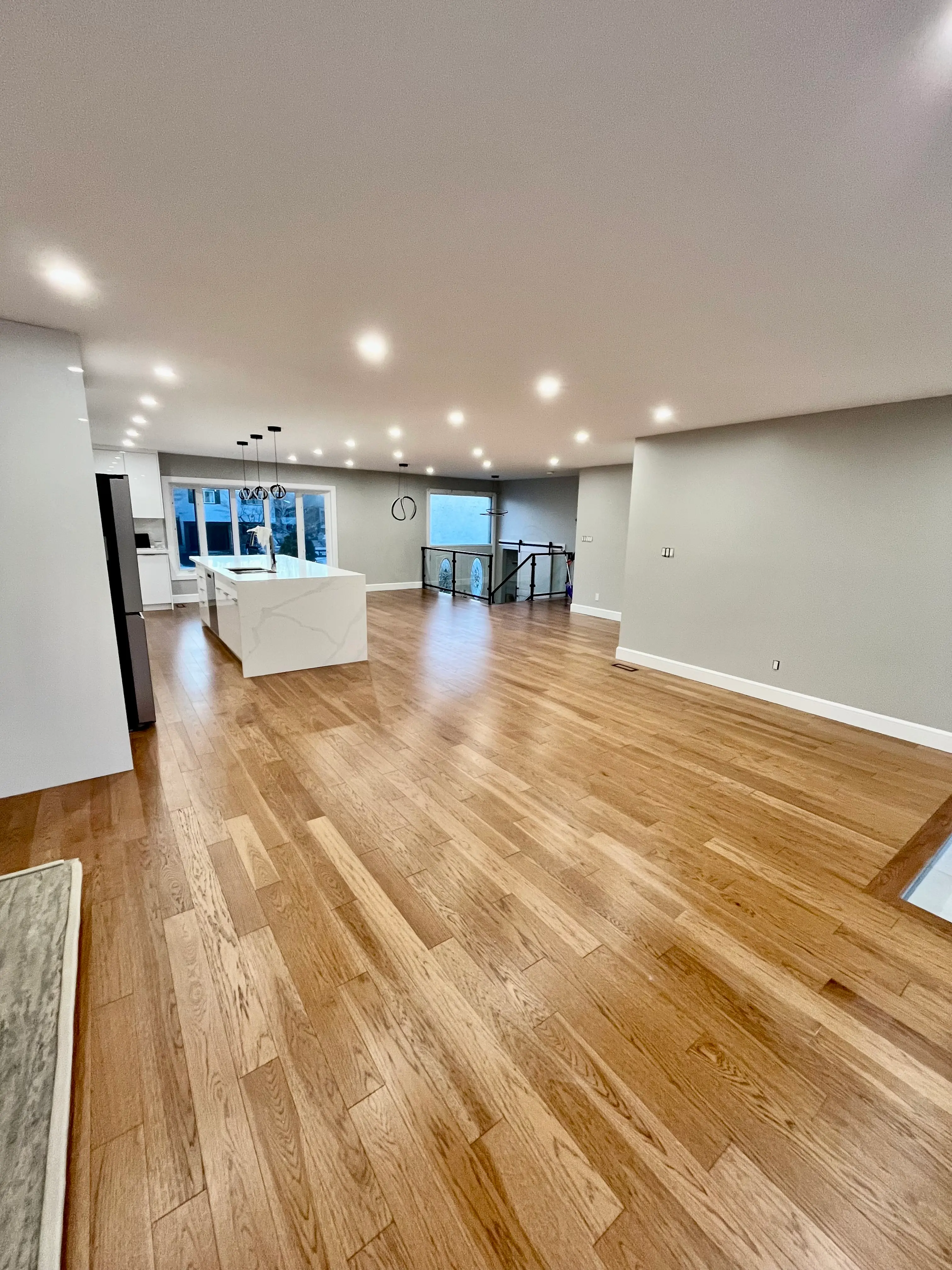 Interior painting and colour consultation result in Ajax Ontario — open concept living area by Altona Painting