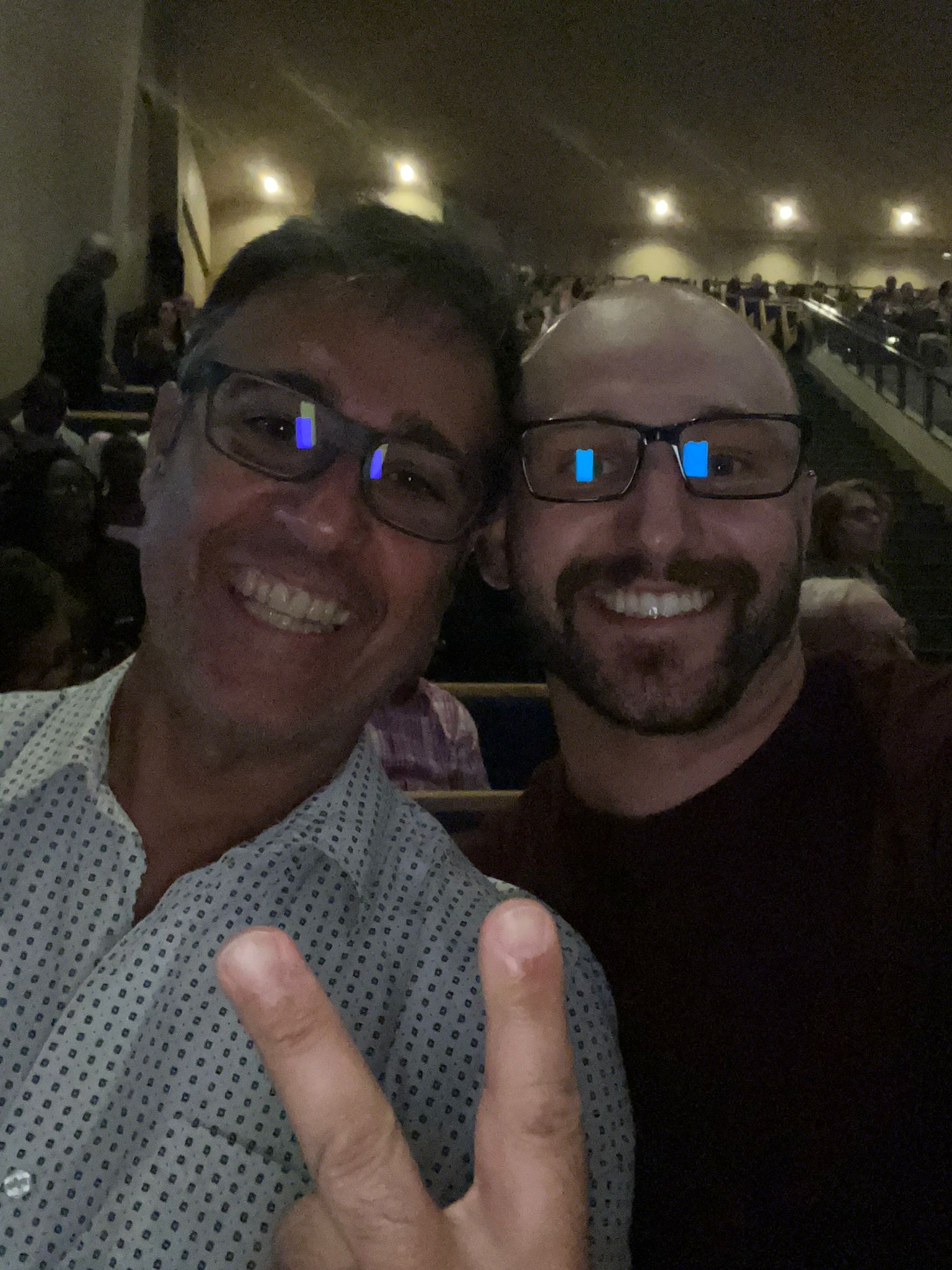 Michael Cappa with Pascal Namek, Cameron's father, at St. Mary CSS Pickering