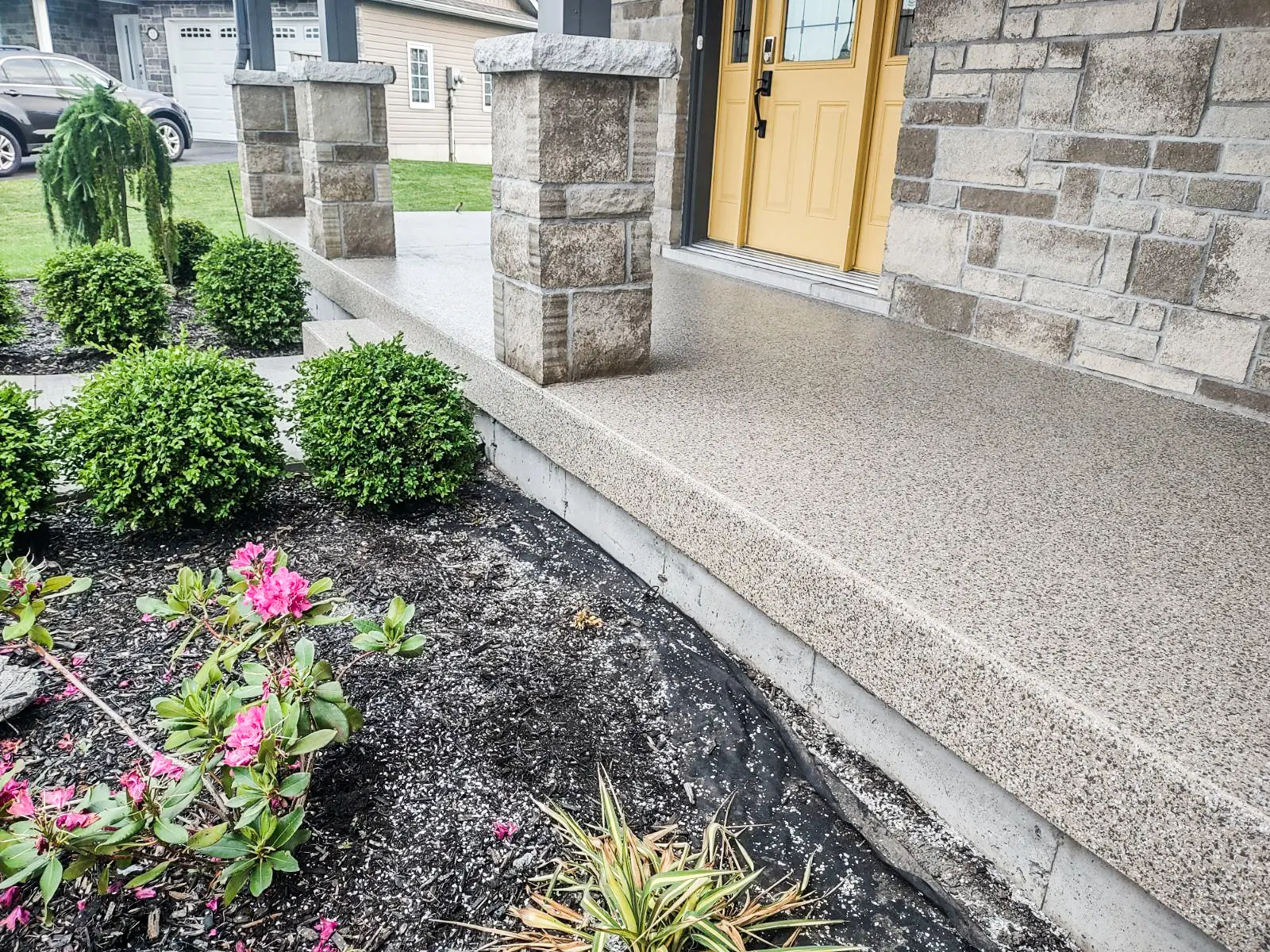 Epoxy coated front porch and patio