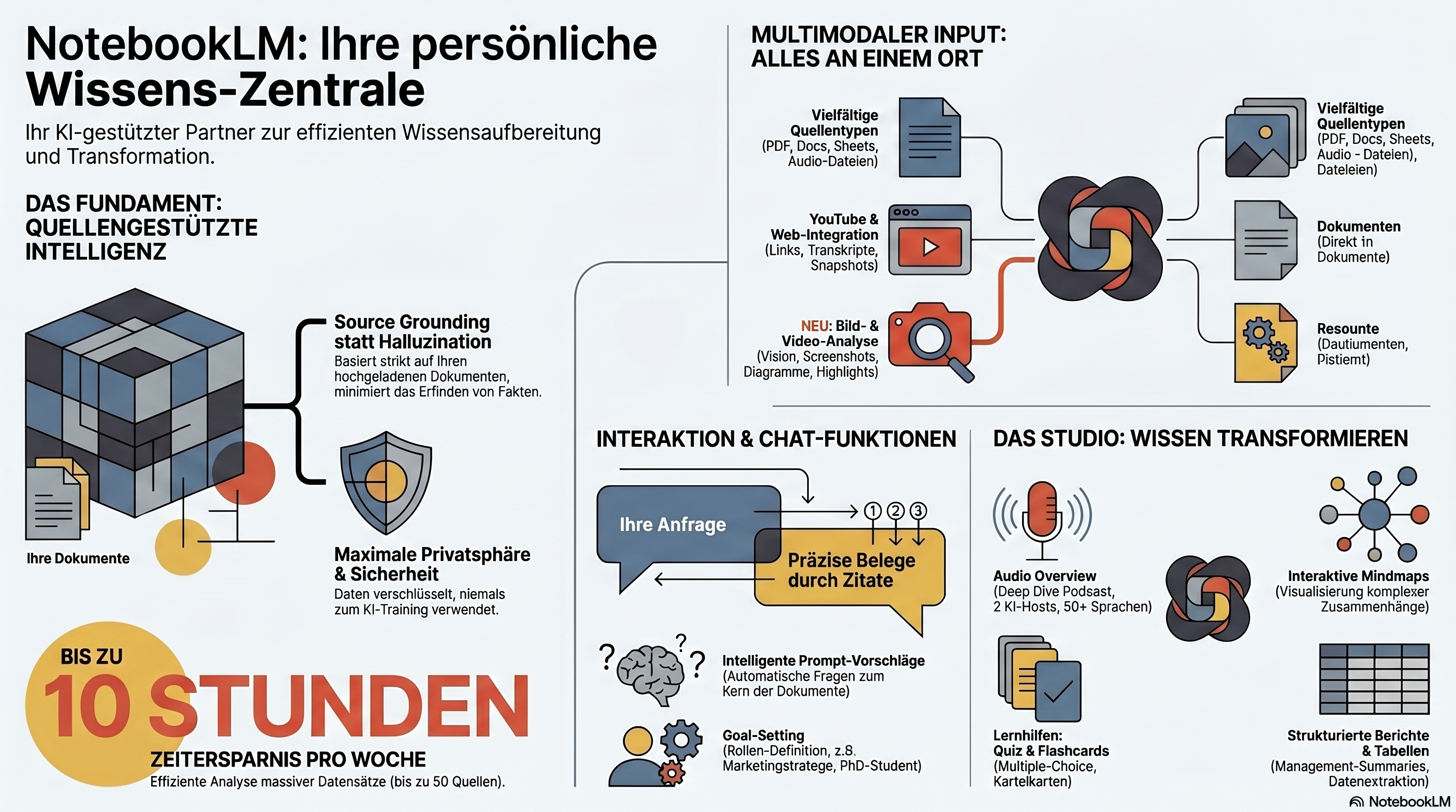 Notebook LM Übersicht Infografik