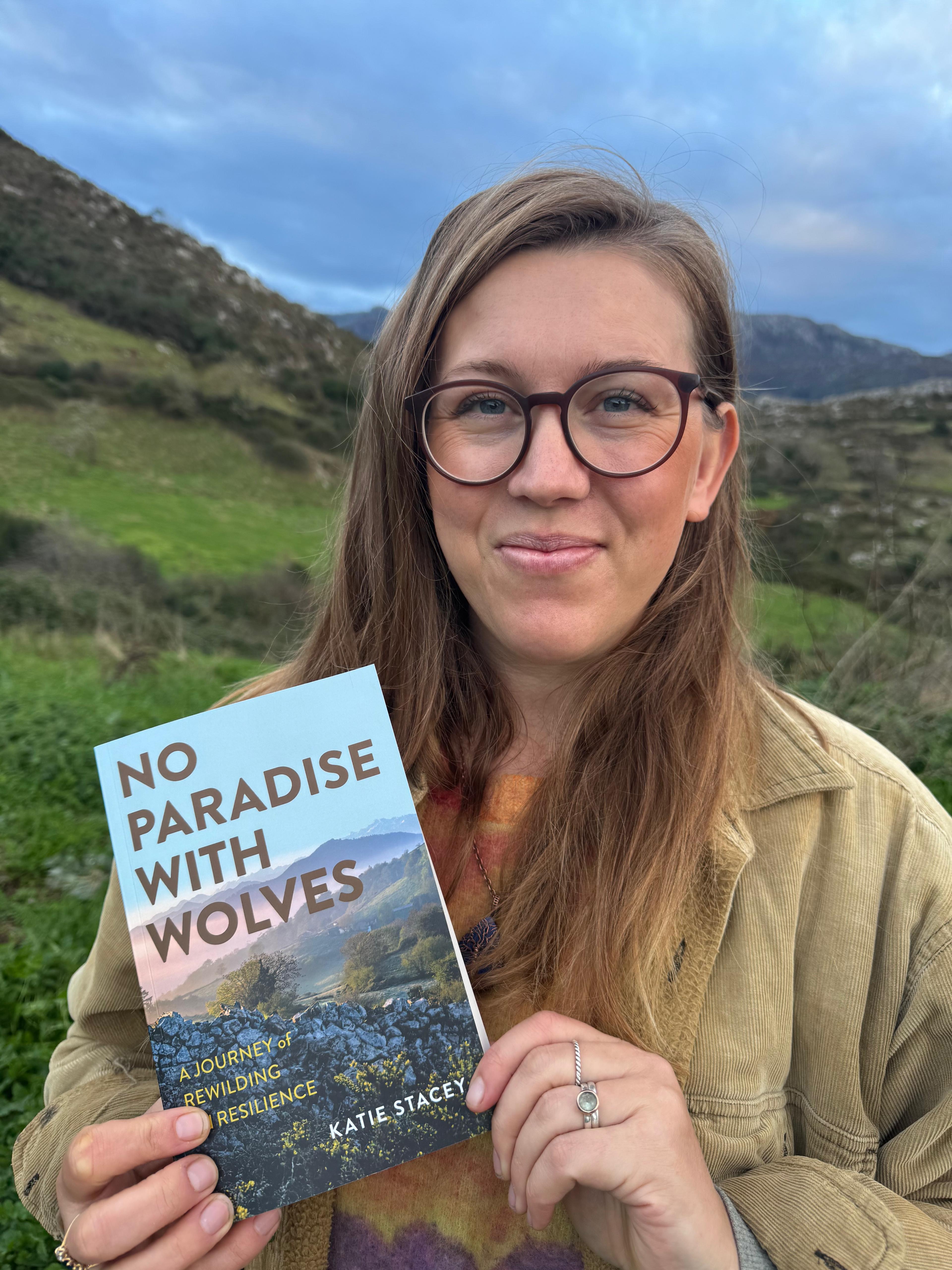 Katie holding No Paradise with Wolves Katie holding No Paradise with Wolves