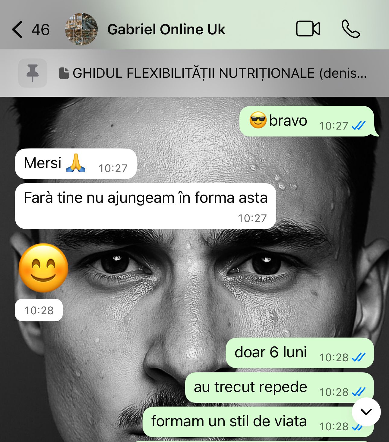 Transformare Gabriel U. – înainte și după