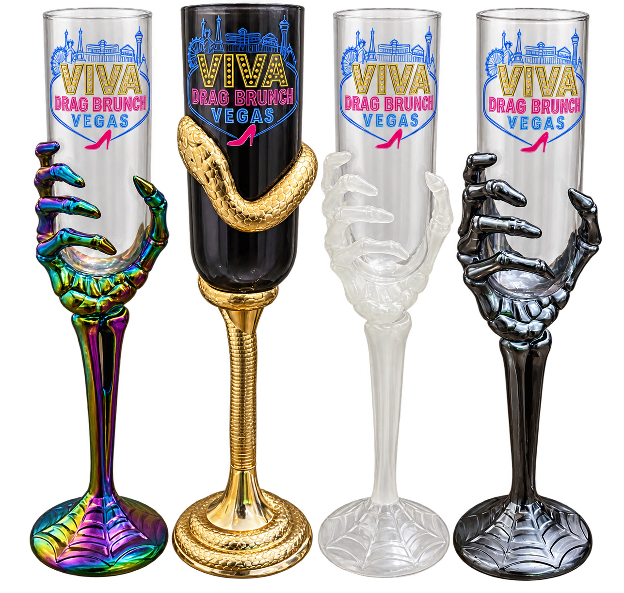 Viva Drag Brunch Spooky Champagne Flute