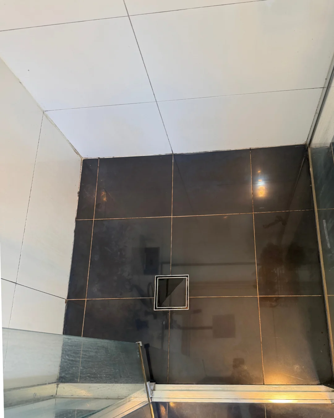 Tiled surface before restoration