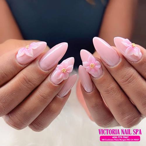 Custom nail art at Victoria Nail Spa Morgan Hill