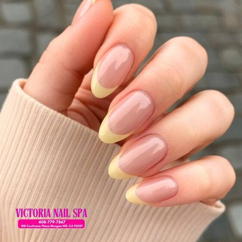 Red french manicure Victoria Nail Spa