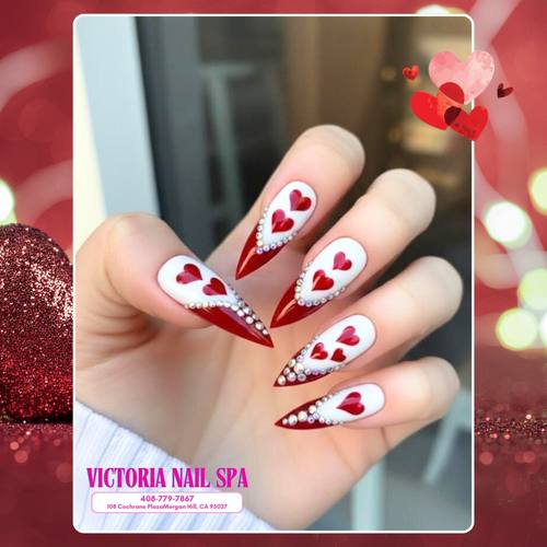 Ocean tip nails Victoria Nail Spa Morgan Hill