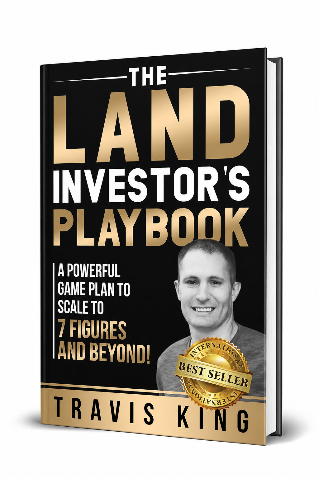 Free land flipping playbook by Travis King showing step-by-step strategy to find, buy, and resell land for profit