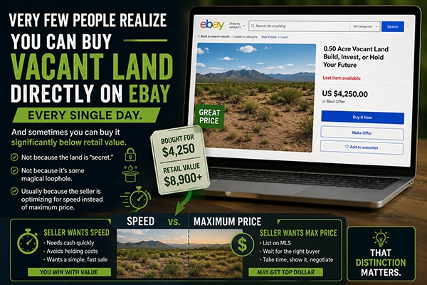 How to buy vacant land on eBay at below-market prices, featuring land listings, seller motivation factors, and strategies for finding affordable land investment opportunities How to buy vacant land on eBay at below-market prices, featuring land listings, seller motivation factors, and strategies for finding affordable land investment opportunities