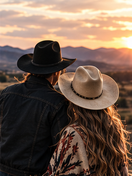 Sunset in hats