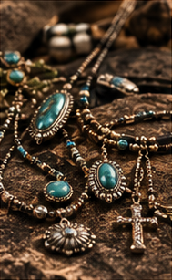 Turquoise and silver jewelry