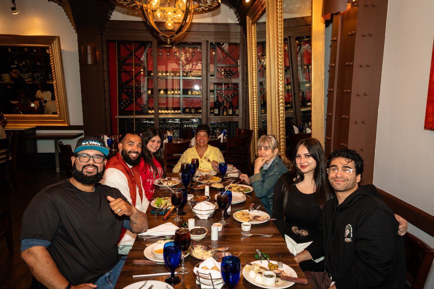 A group of people together.