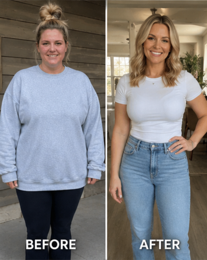 Patient before and after weight loss results