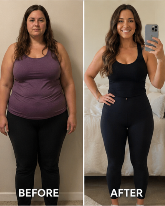 Patient before and after weight loss results