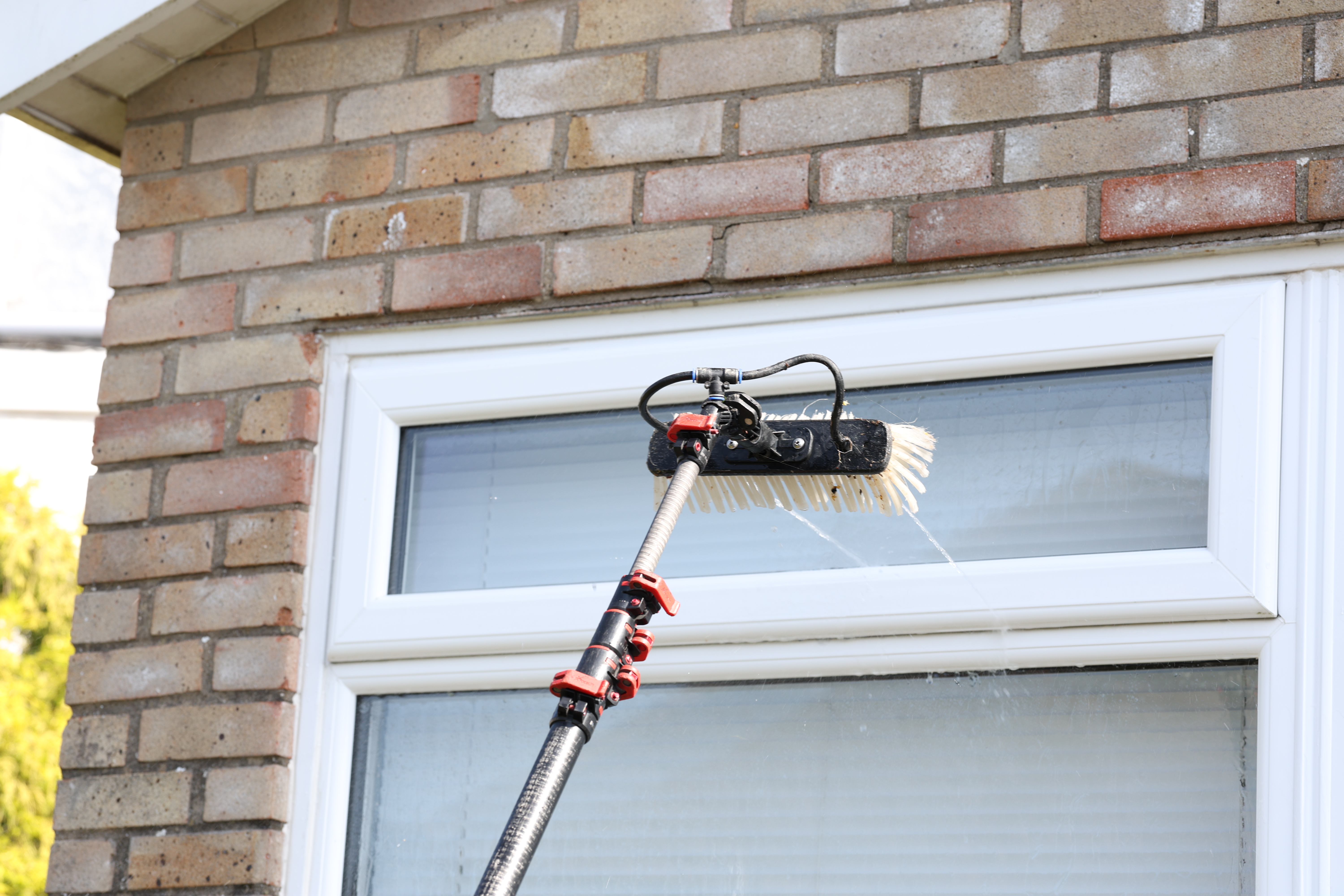 Professional water-fed pole window cleaning in Gloucester by Glevum Hydro