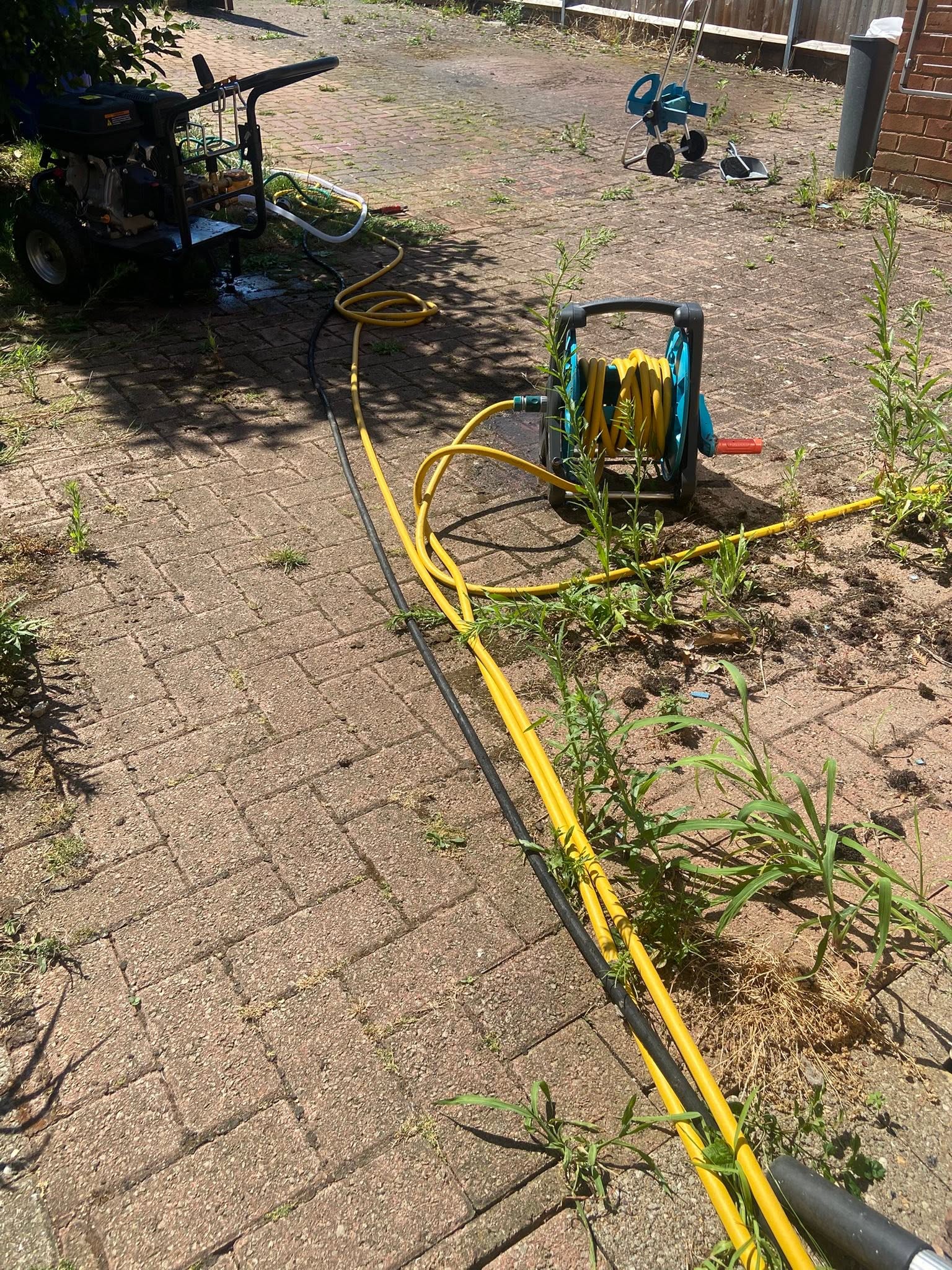 Block Paving after cleaning in Gloucester by Glevum Hydro