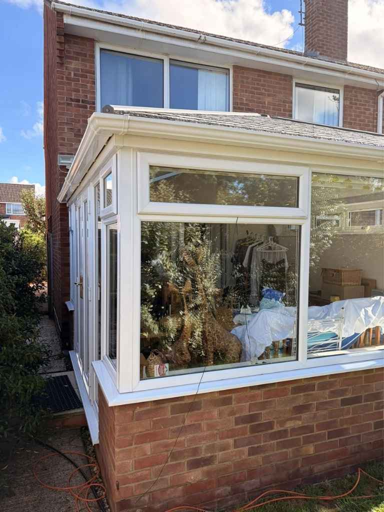 Conservatory roof and uPVC frame cleaning in Gloucester by Glevum Hydro