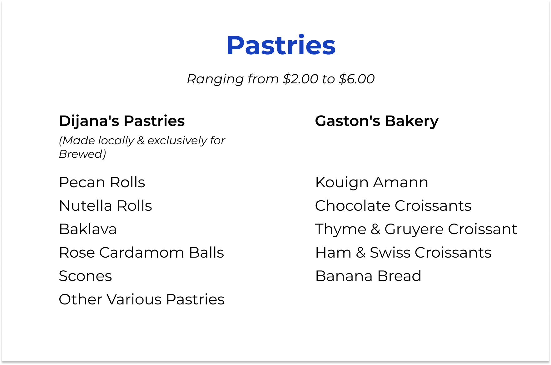 Pastries