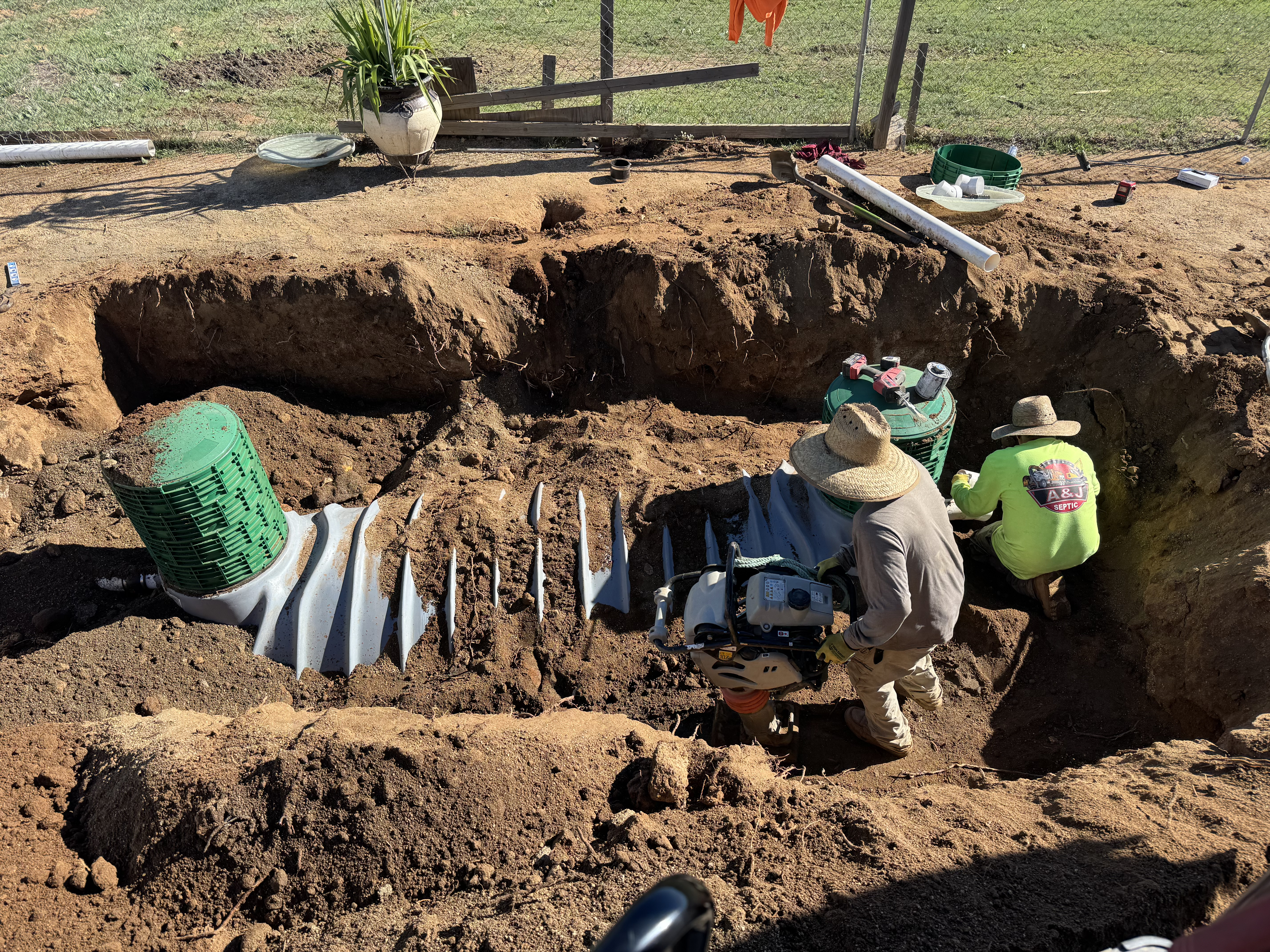 New septic system installation by A&J Septic