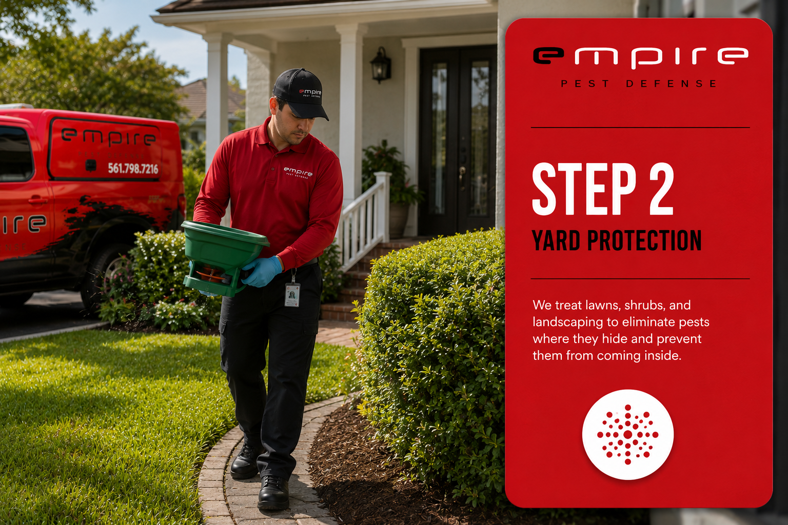 Empire Pest Defense technician applying targeted pest treatment
