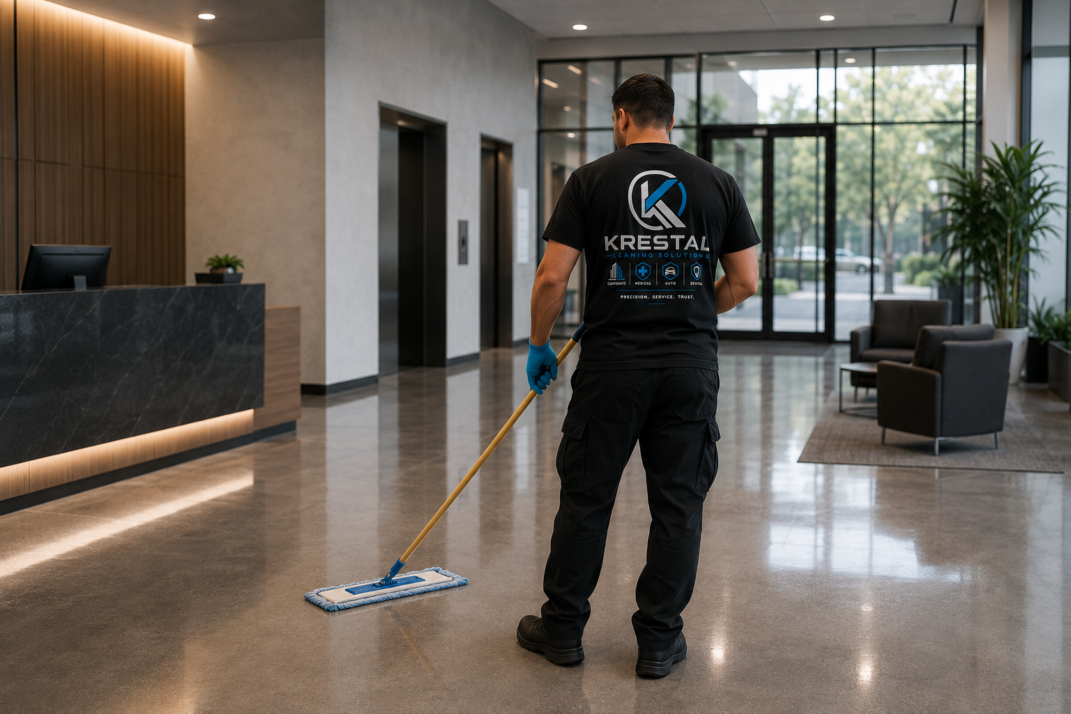 Corporate office professionally cleaned by Krestal Cleaning Solutions, Roseville CA