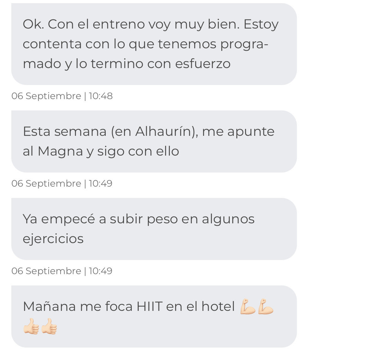 Conversación real con un cliente de ModificaFit 1