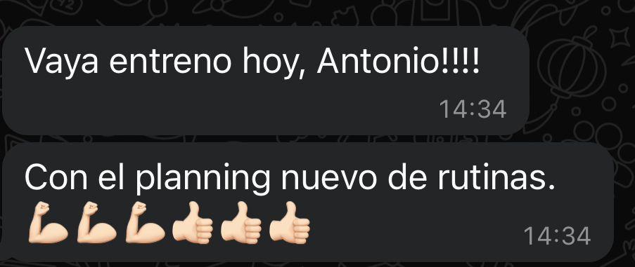 Conversación real con un cliente de ModificaFit 6