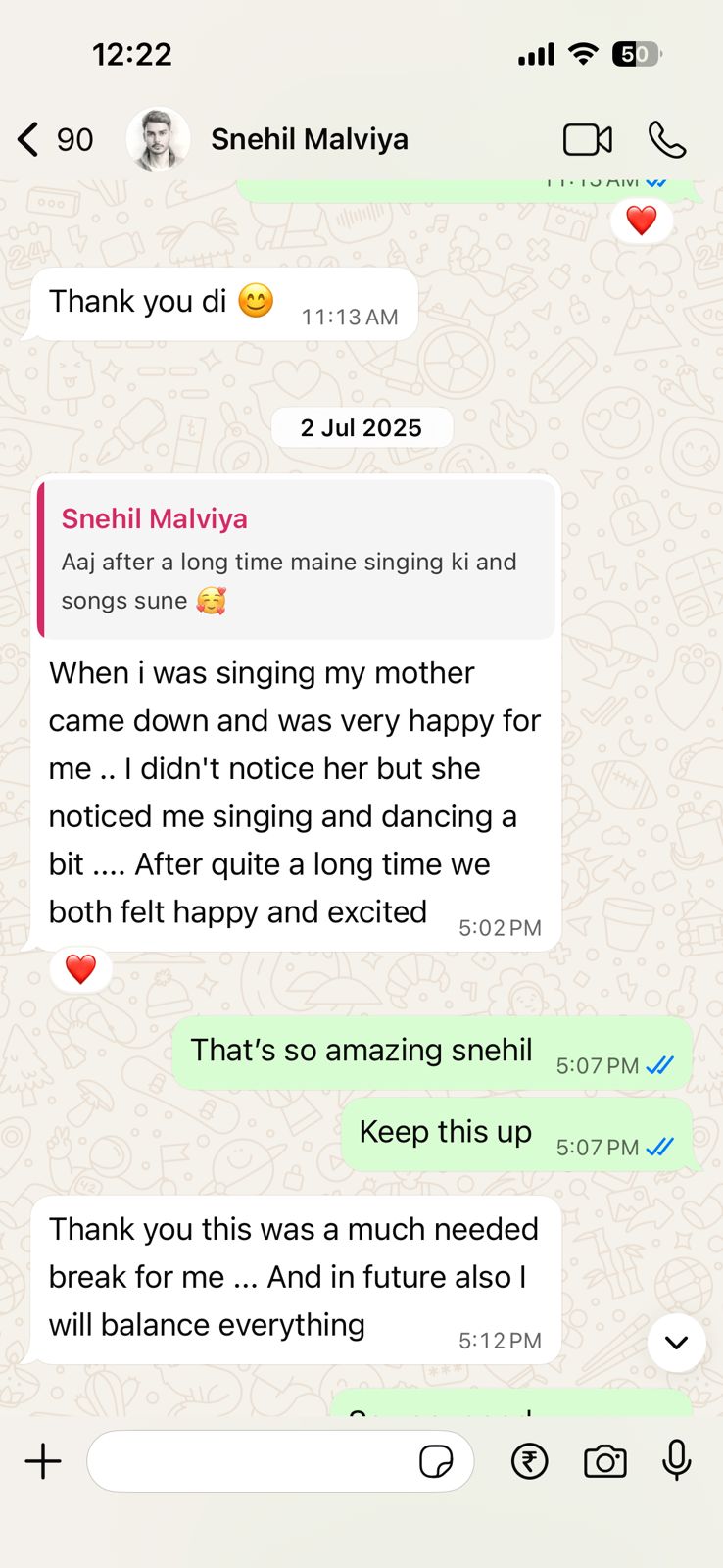 Client session moment