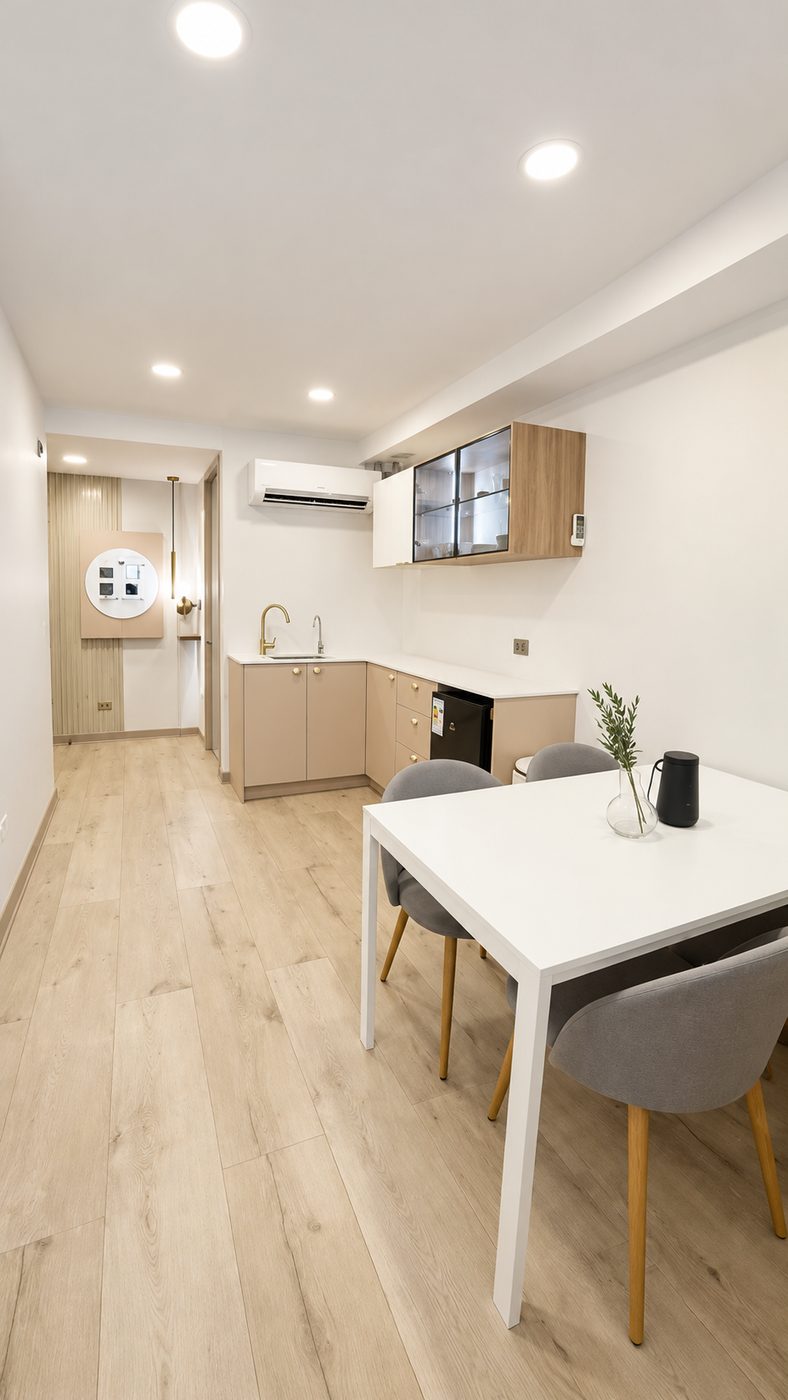 Cocina y comedor de las oficinas de Beauty Store