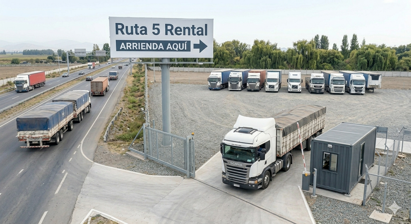 Acceso Ruta 5 Rental con letrero