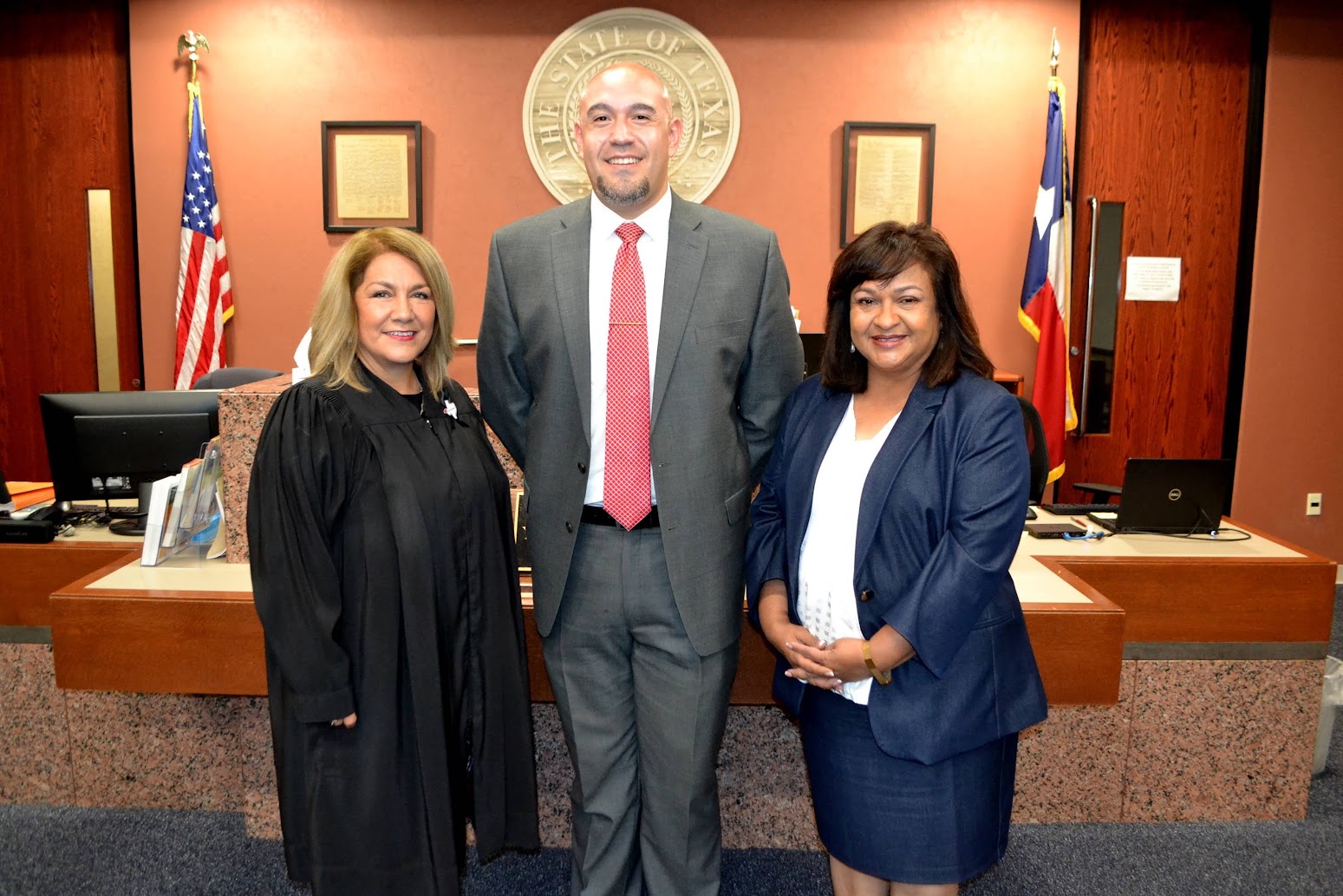 Alex Cuellar with colleagues during his prosecutorial career