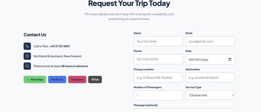 LaFingBeez trip quote page