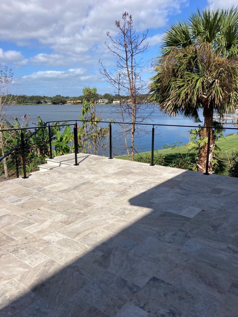 Stainless steel cable stair railing system by Railing Max in Florida