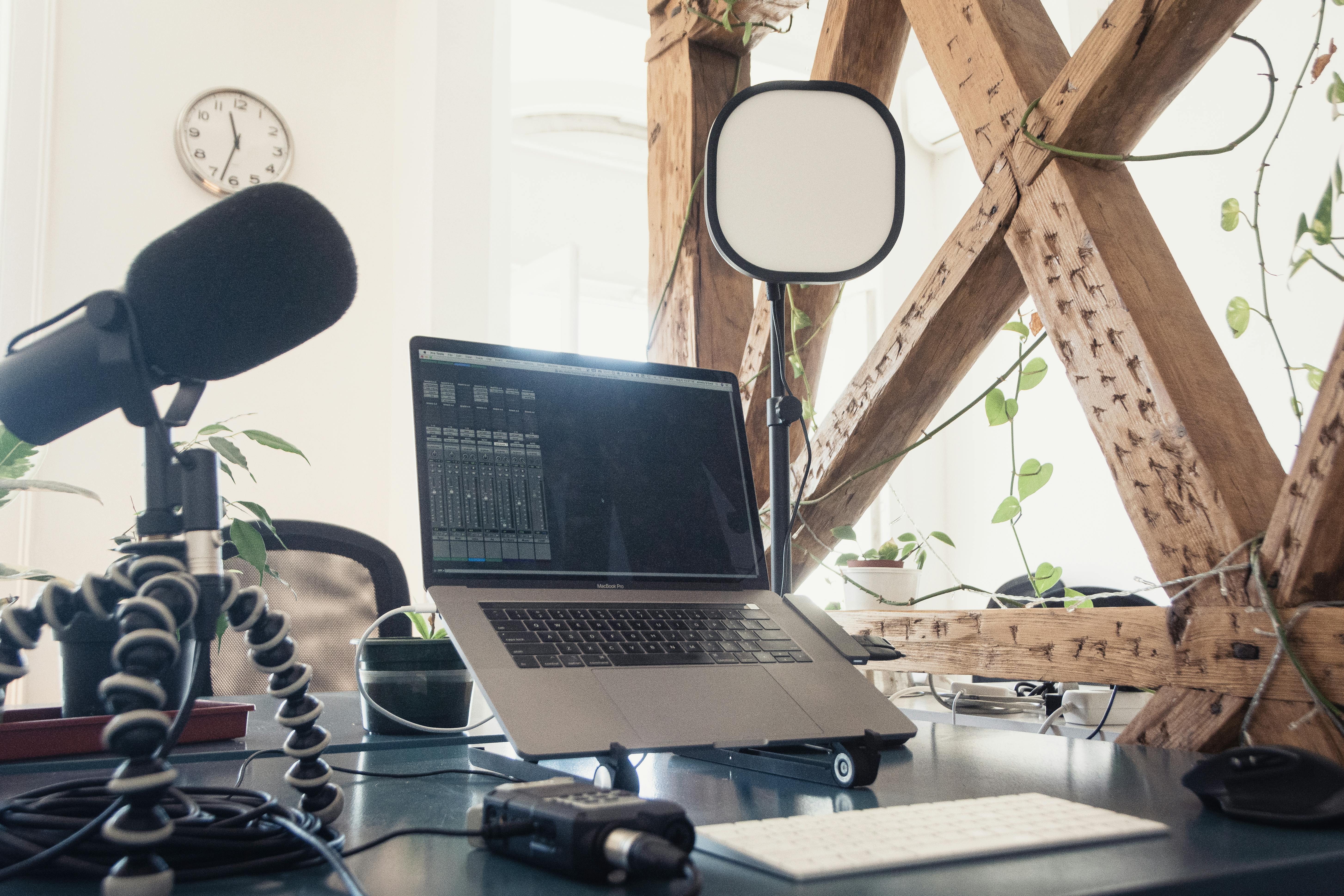 content creator workspace aesthetic